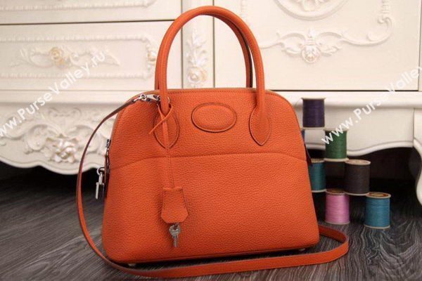 Hermes Bolide 31CM Original Leather Tote Bag Orange