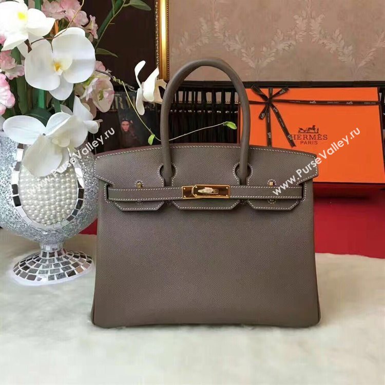 Hermes Birkin Bag Original Leather 17825 Grey