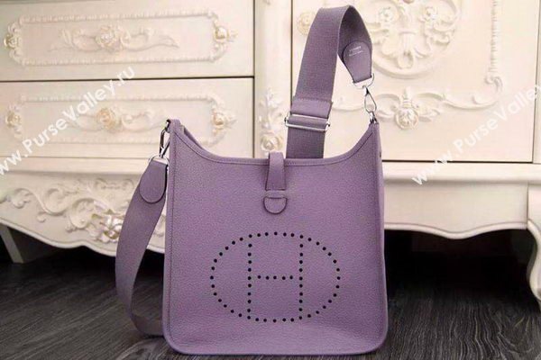 Hermes Evelyne 32cm Messenger Bag Original Leather H1188 Lavender