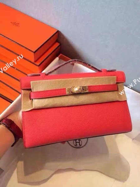 Hermes Kelly 22cm Tote Bag Original Leather KL22 Red