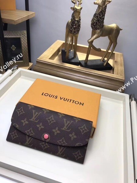 Louis Vuitton Monogram Canvas EMILIE WALLET M61289 Light Red