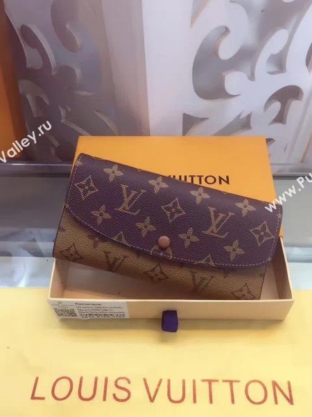 Louis Vuitton Monogram Canvas Emilie Wallet M60136 Brown