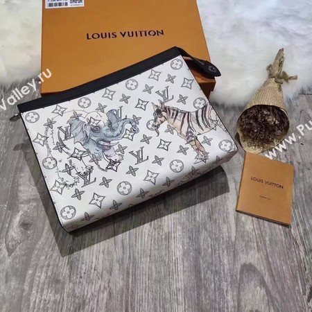 Louis Vuitton Monogram Savane Canvas POCHETTE VOYAGE MM M66639 White