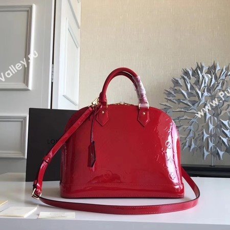 Louis Vuitton Monogram Vernis Alma PM M91611 Red