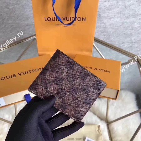 Louis Vuitton Damier Ebene Canvas MULTIPLE WALLET N60895