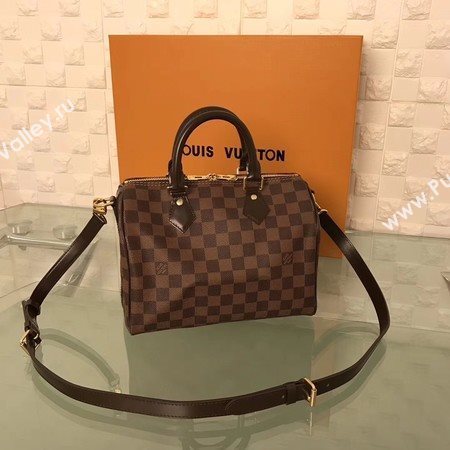 Louis Vuitton Damier Ebene Speedy 25 With Shoulder Strap N41181