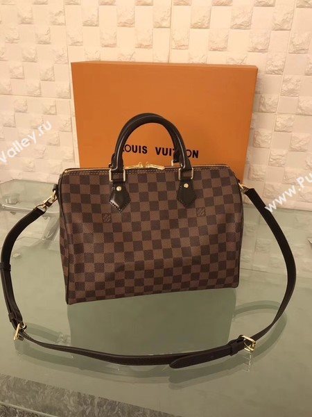 Louis Vuitton Damier Ebene Speedy 30 With Shoulder Strap N41183