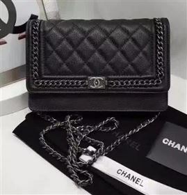 Boy Chanel Flap Bag Calfskin Leather CHA2227 Black