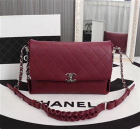 Chanel Classic Flap Bag Calfskin Leather A33654 Wine