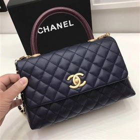 Chanel Classic Red Top Handle Bag Royal Original Leather A92991 Gold