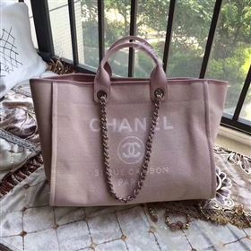 Chanel Deauville Tote Bag Original Canvas Leather A68047-15