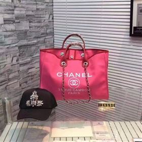 Chanel Large Canvas Tote Shopping Bag CNA1679 Pink