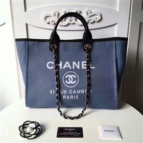 Chanel Medium Original Canvas Leather Tote Shopping Bag 66941H