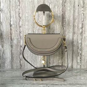Chloe Nile Calf Leather Shoulder Bag A03372 Grey