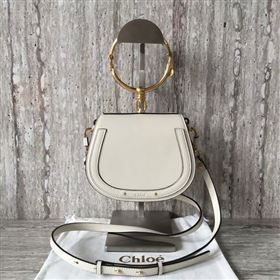 Chloe Nile Calfskin Leather Shoulder Bag A03371 White