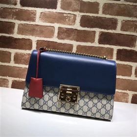 Gucci Padlock Medium GG Shoulder Bag 409486 Blue