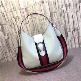 Gucci Dionysus Medium Leather Hobo Bag 446687 White