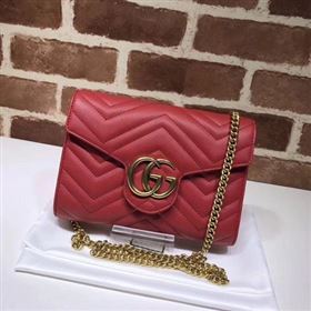 Gucci GG Marmont Matelasse mini Bag 474575 Red