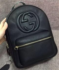 GUCCI Soho Leather Chain Backpack 431570 Black