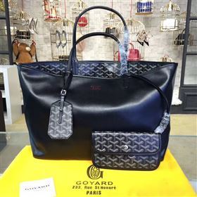 Goyard Y Doodling Calfskin Leather Tote Bag 7901 Black