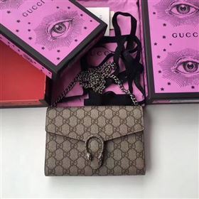 Gucci Dionysus GG Supreme Shoulder Bag 401231 Apricot