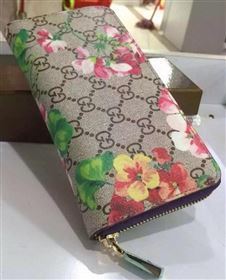 Gucci GG Blooms Supreme Canvas Chain Wallets 404071 Purple