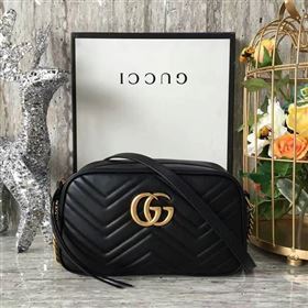 Gucci GG Marmont Matelasse Shoulder Bag 447632A Black