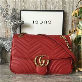 Gucci GG Marmont Velvet Shoulder Bag 443496A Red