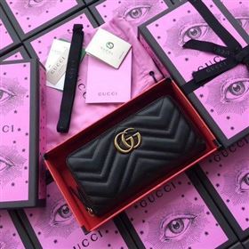 Gucci GG Marmont Zip Around Wallet 443123 Black