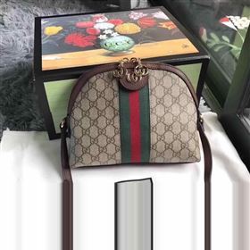 Gucci Ophidia Canvas Shoulder Bag 499621 Brown