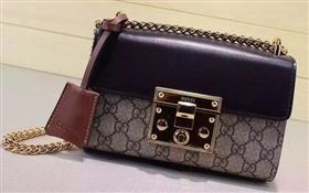 Gucci Padlock GG Supreme Shoulder Bags 409487 Brown