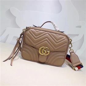Gucci GG Marmont Small Shoulder Bag 498100 Apricot