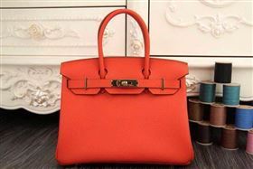 Hermes Birkin 35CM 30CM Tote Bag Original Leather HB35O Orange