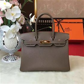 Hermes Birkin Bag Original Leather 17825 Grey