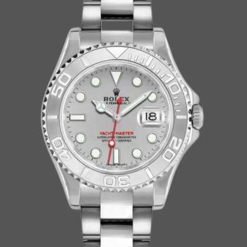 Rolex Yachtmaster 168622 Platinum Stainless Steel Silver Dial 35mm Unisex Watch (w15325461)