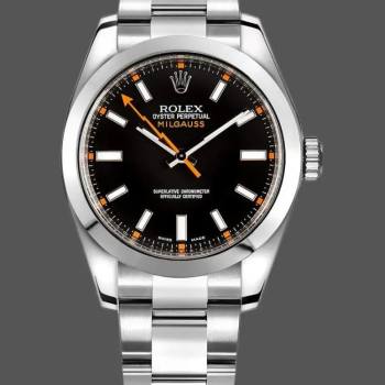 Rolex Milgauss 116400-0001 Stainless Steel Black Dial 40mm Mens Watch (w15325499)