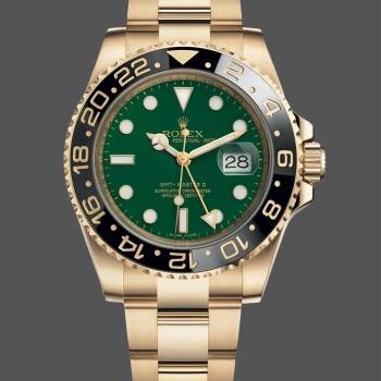 Rolex GMT Master II 116718LN Oyster Bracelet Green Dial 40mm Mens Watch (w15325634)