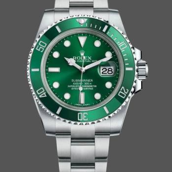 Rolex Submariner Date 116610LV Stainless Steel Oyster 40MM Green Dial Mens Watch (w15325888)