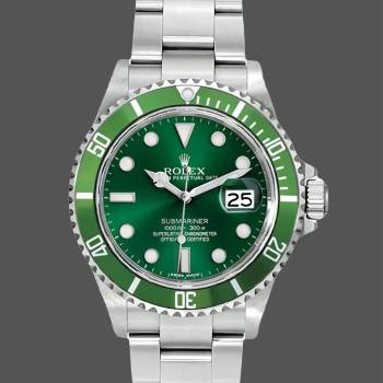 Rolex Submariner 16610 Stainless Steel Refinished Green Dial 40mm Mens Watch (w15325995)