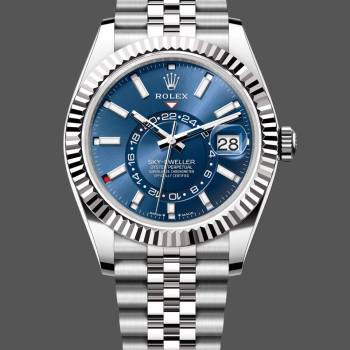 Rolex Sky-Dweller 42 m336934 0006 Fluted Bezel Blue Dial Watch (w15326034)