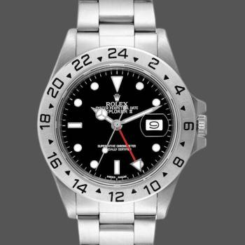 Rolex Explorer II 16550 Stainless Steel Black Dial 39MM Mens Watch (w15326063)