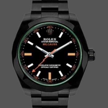 Rolex Milgauss 116400GV Green Crystal Stainless Steel/PVD Black Dial 40MM Mens Watch (w15326148)