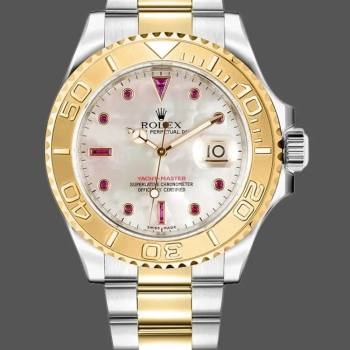Rolex Yachtmaster 16623 Steel Yellow Gold White MOP Dial 40MM Mens Watch (w15326318)