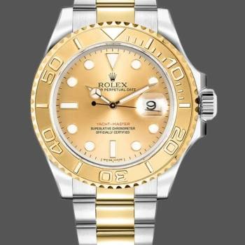 Rolex Yachtmaster 16623 Steel Yellow Gold Champagne Dial 40MM Mens Watch (w15326331)