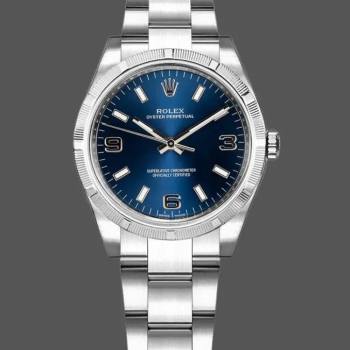 Rolex Oyster Perpetual 177210 Stainless Steel Blue Dial 31mm Lady Watch (w15326357)