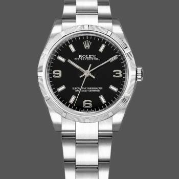 Rolex Oyster Perpetual 177210 Black Dial Stainless Steel 31mm Lady Watch (w15326449)