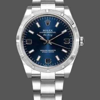 Rolex Oyster Perpetual Air King 114210 Blue Dial 34mm Unisex watch (w15326776)