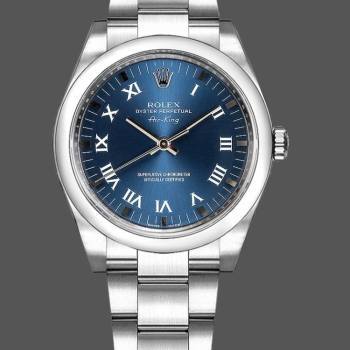 Rolex Oyster Perpetual Air-King 114200 Blue Dial 34mm Unisex Watch (w15326794)