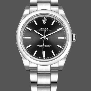 Rolex Oyster Perpetual Air-King 114200 Black Index Dial 34mm Unisex watch (w15326801)