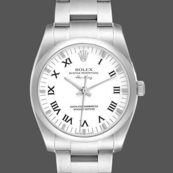 Rolex Oyster Perpetual Air-King 114200 White Dial 34mm Unisex Watch (w15326817)